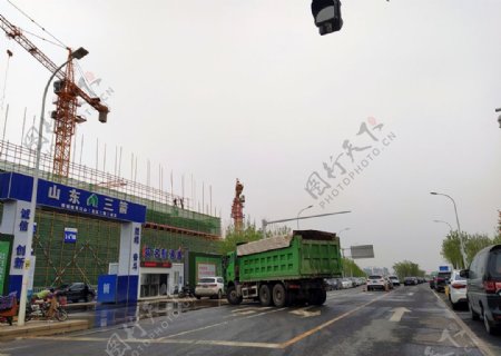 建设中的淄博经济开发区大学城