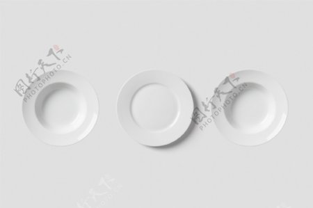 空白餐桌盘子