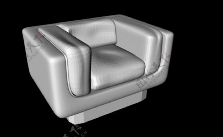 C4D扶手椅模型图片