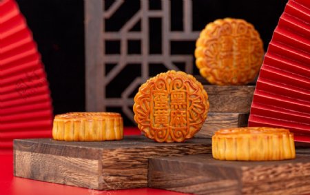 中国风拍摄传统中秋节月饼