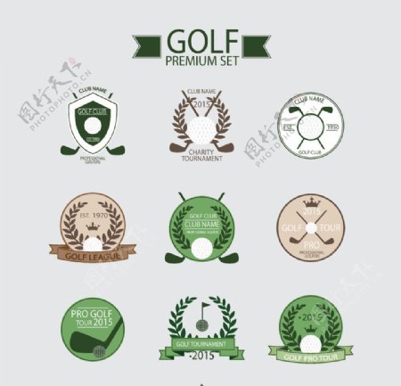 高尔夫徽章图片