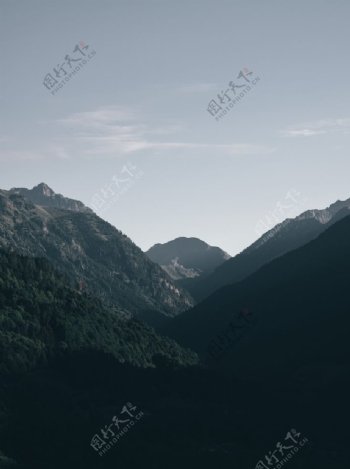 山峰森林自然风景背景