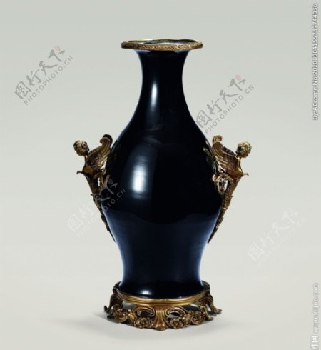 黑油西洋鎏金橄榄瓶