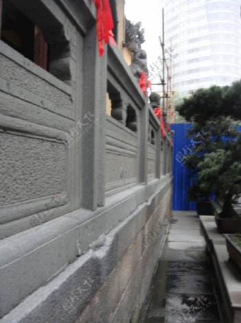 寺庙栏杆图片