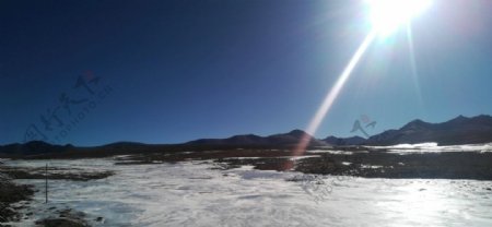 冰雪荒野风景图片
