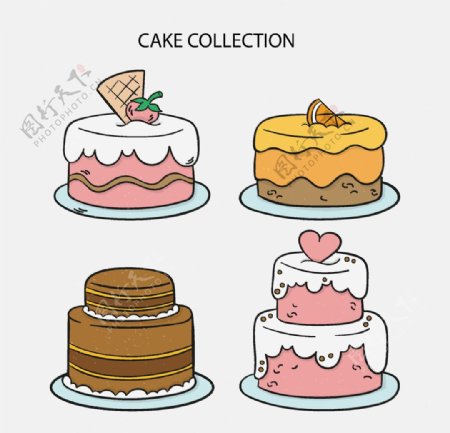 蛋糕矢量图图片