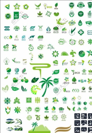 绿色环保logo素材图片