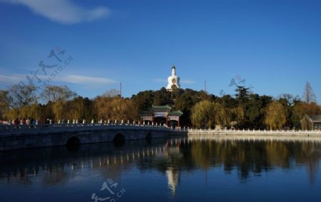北京北海公园永安寺白塔图片