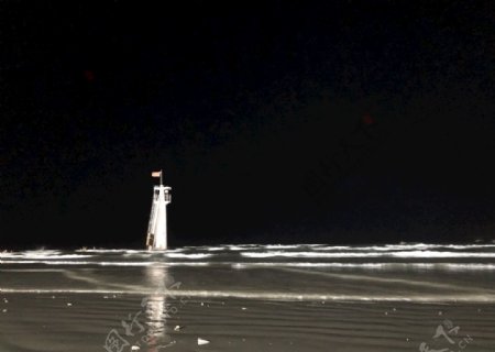 防城港白浪滩夜景
