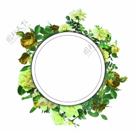 圆形花环图片