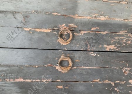 老旧木门门环图片