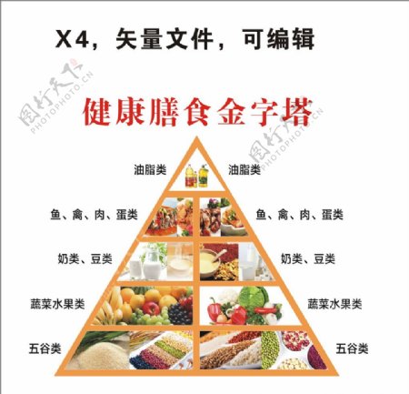 合理膳食健康膳食金字塔搭配图片