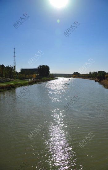 河水河面图片