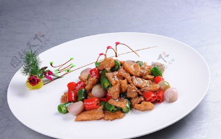 豫菜黑椒孔雀肉图片
