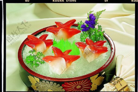 豫菜三文鱼刺身图片