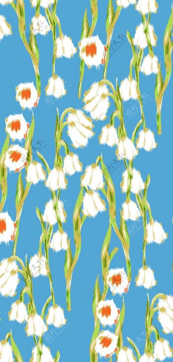 热带花数码印花手绘花热带图片