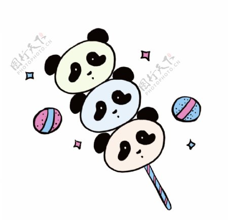 熊猫糖葫芦图片