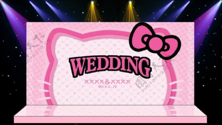 粉色主体婚礼现场布置设计源文件图片