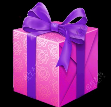 紫粉色礼盒图片