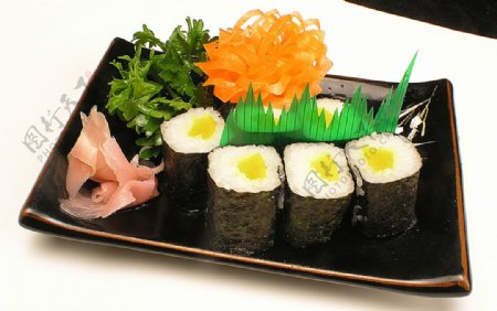 黄咸菜寿司卷图片