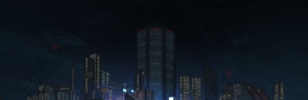 彩色城市夜景灯光背景图片