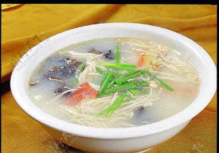 鄂菜金针菇炖老豆腐图片