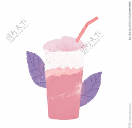水果奶茶插画图片