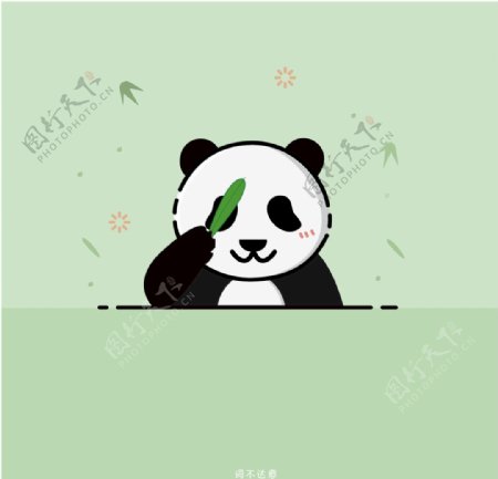 熊猫胖达插画图片