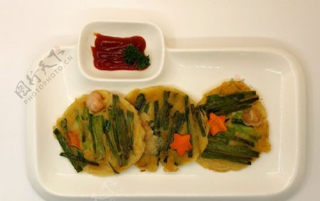 海鲜葱饼韩式料理图片