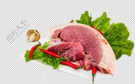 生鲜猪肉后腿肉图片