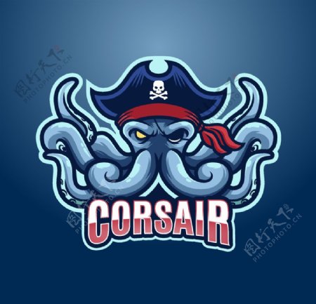 创意卡通章鱼logo图片
