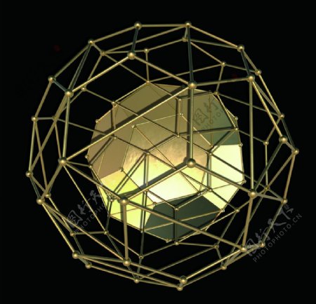创意金属球立体空间装饰画图片