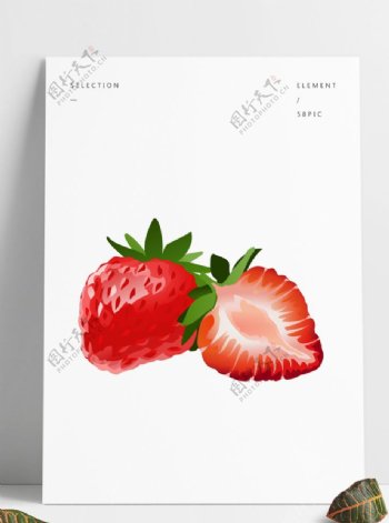 手绘草莓图图片